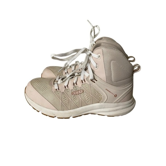 KEEN Vista Energy Safety Toe Sneakers Women’s 9.5 High Top Hiking Utility Beige - Picture 8 of 11